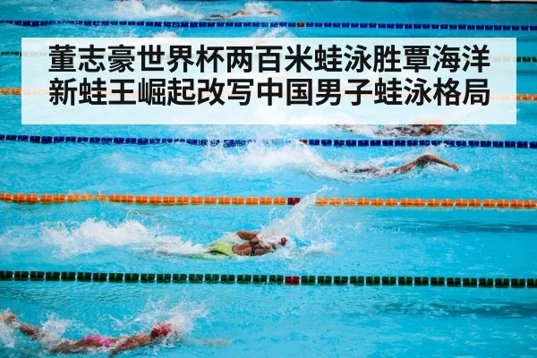 董志豪世界杯两百米蛙泳胜覃海洋 新蛙王崛起改写中国男子蛙泳格局